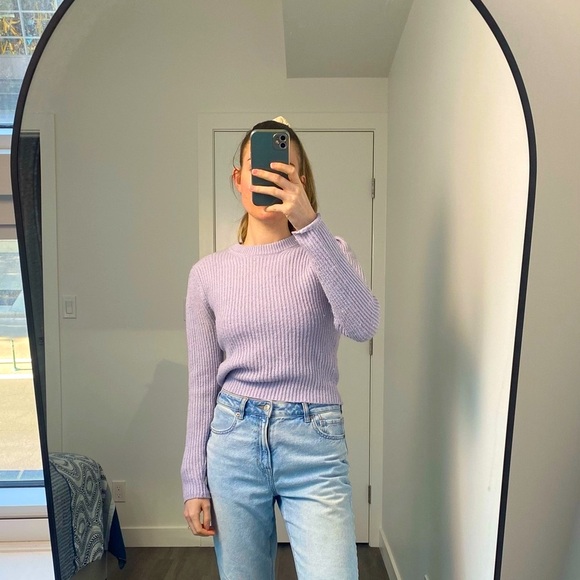 Twik - Light Purple Sweater - Small - Knit - Cropped - Picture 1 of 3